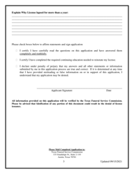 Reinstatement Application - Texas, Page 3