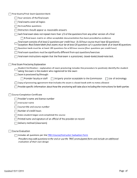 Qualifying Classroom Course Application Checklist - Texas, Page 2