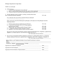 Form 1-A Conditional Employee and Food Employee Interview - Michigan, Page 2