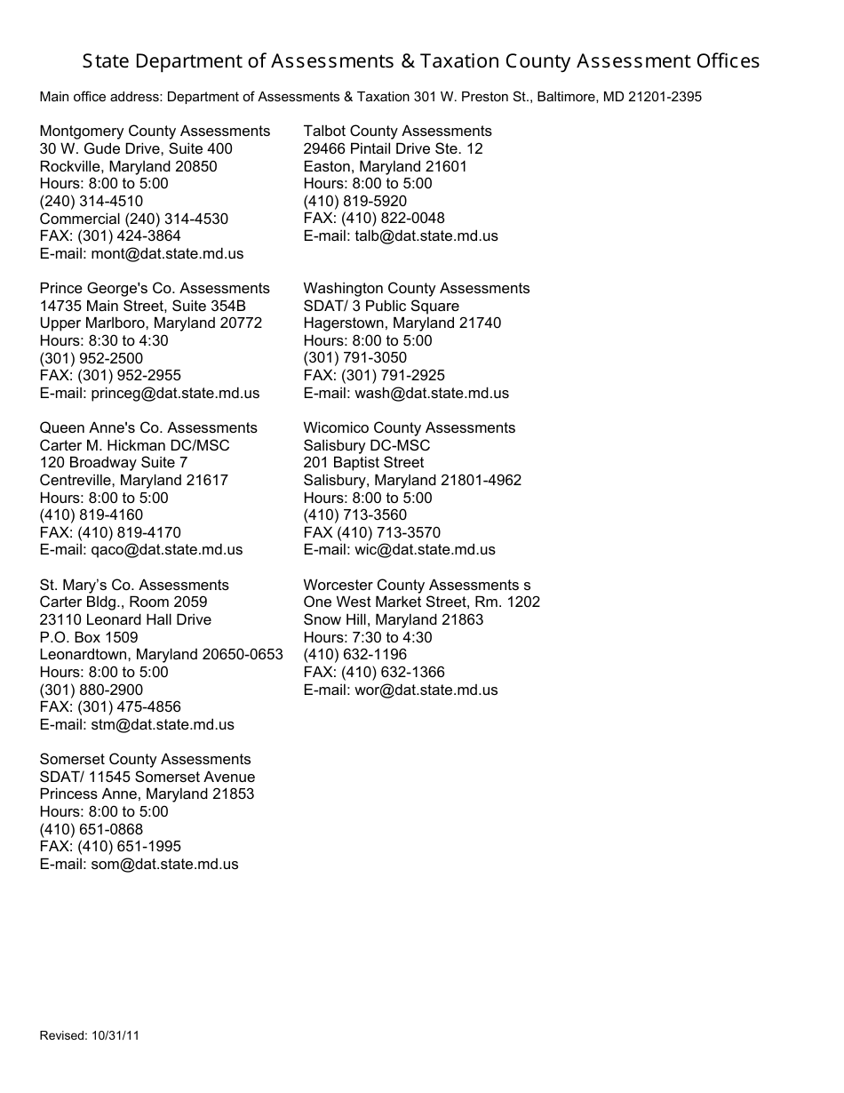 Form RP Petition for Review of Real Property - Maryland, Page 3