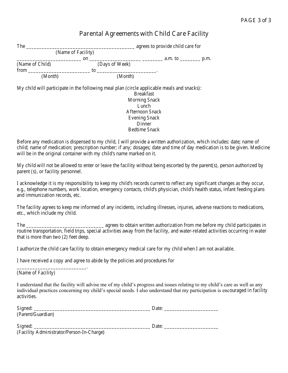 Sample Childrens Enrollment Form - Georgia (United States), Page 3