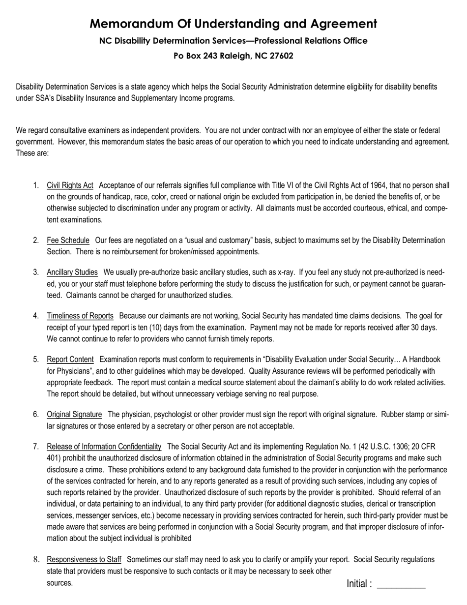 Psychiatric Application - North Carolina, Page 3