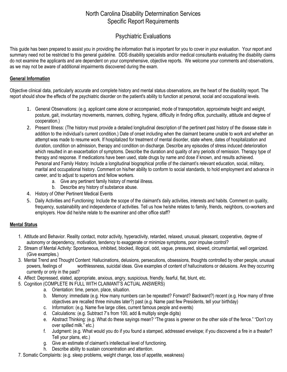 Psychiatric Application - North Carolina, Page 5