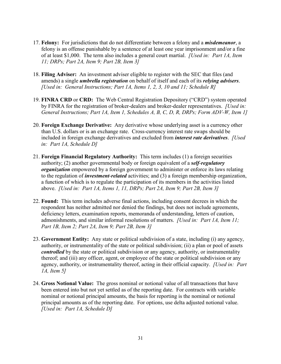 Download Instructions for SEC Form 1707, ADV Uniform Application for