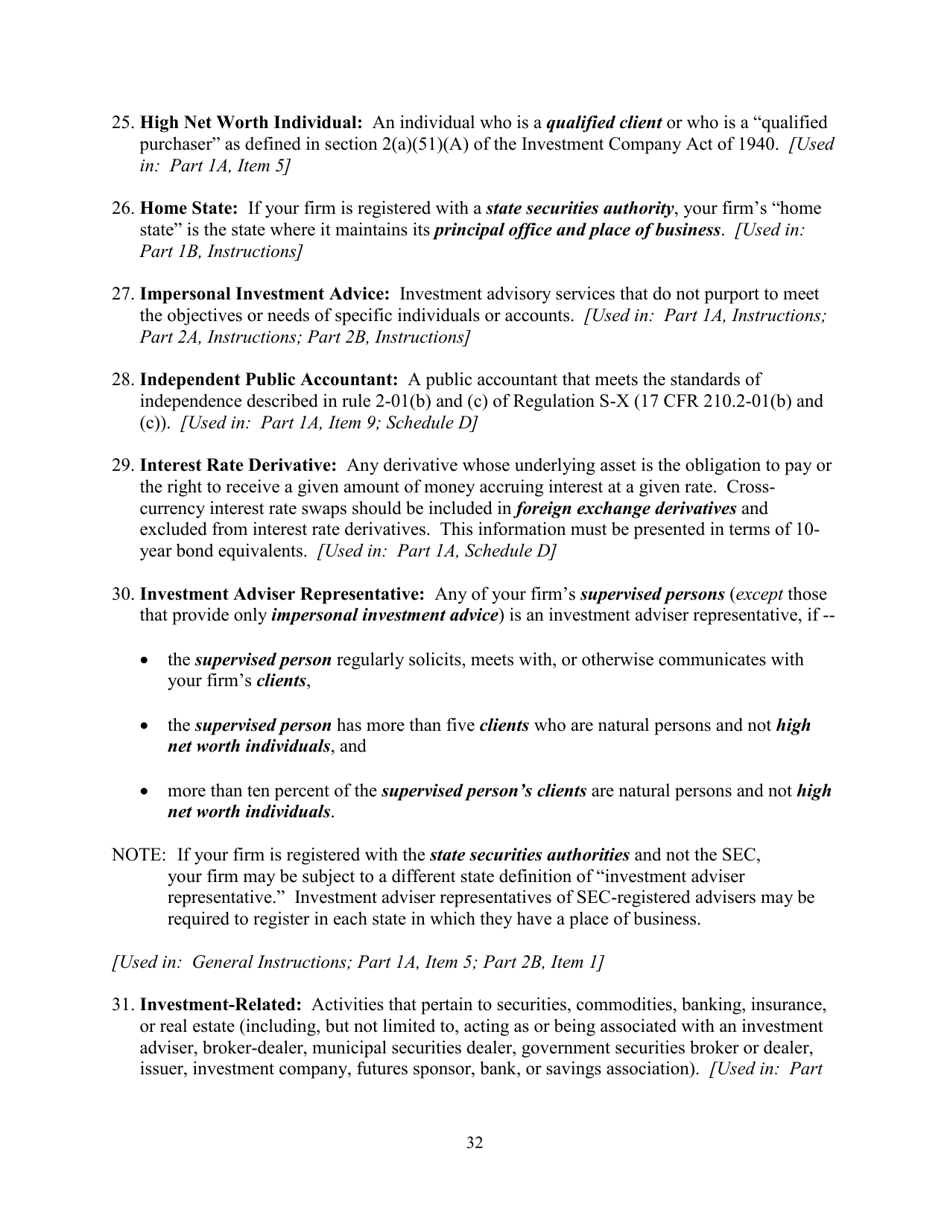 Download Instructions for SEC Form 1707, ADV Uniform Application for