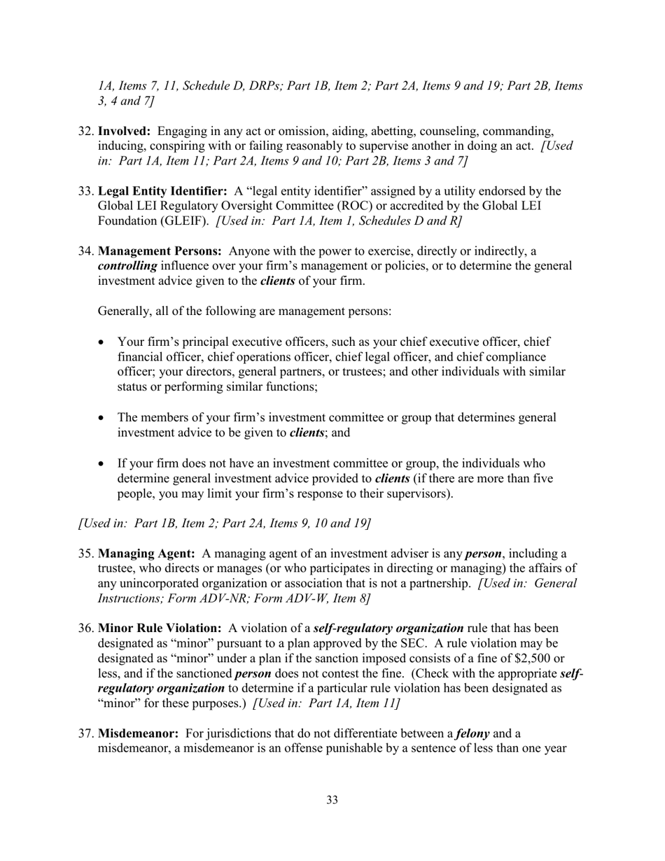 Download Instructions for SEC Form 1707, ADV Uniform Application for