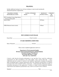 Utah Pst Consultant Application - Utah, Page 4