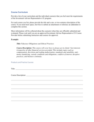 Investment Adviser Representative Continuing Education (Ce) Course Provider Application, Page 4