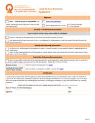 Used Oil Fuel Marketer Application - Utah, Page 2