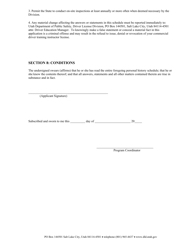 Commercial Driver Training Instructor/Operator Certification Application - Utah, Page 5