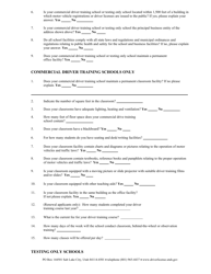 Commercial Driver Education School/Testing Only School Application - Utah, Page 4