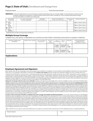 Enrollment and Change Form - Utah, Page 2
