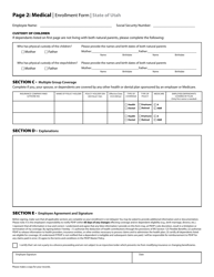 Medical ACA Enrollment Form - Utah, Page 2