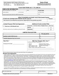 Form HSA0 Hsa Benefit Card Agreement Limited FSA Enrollment Form - Utah, Page 3
