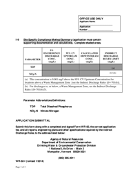 Form WR-82 Schedule I Indirect Discharge Permit Application - Vermont, Page 3
