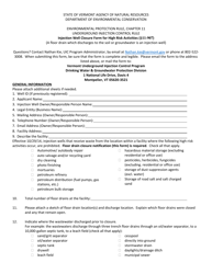 Injection Well Closure Form for High Risk Activities - Vermont