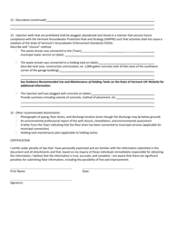 Injection Well Closure Form for High Risk Activities - Vermont, Page 2