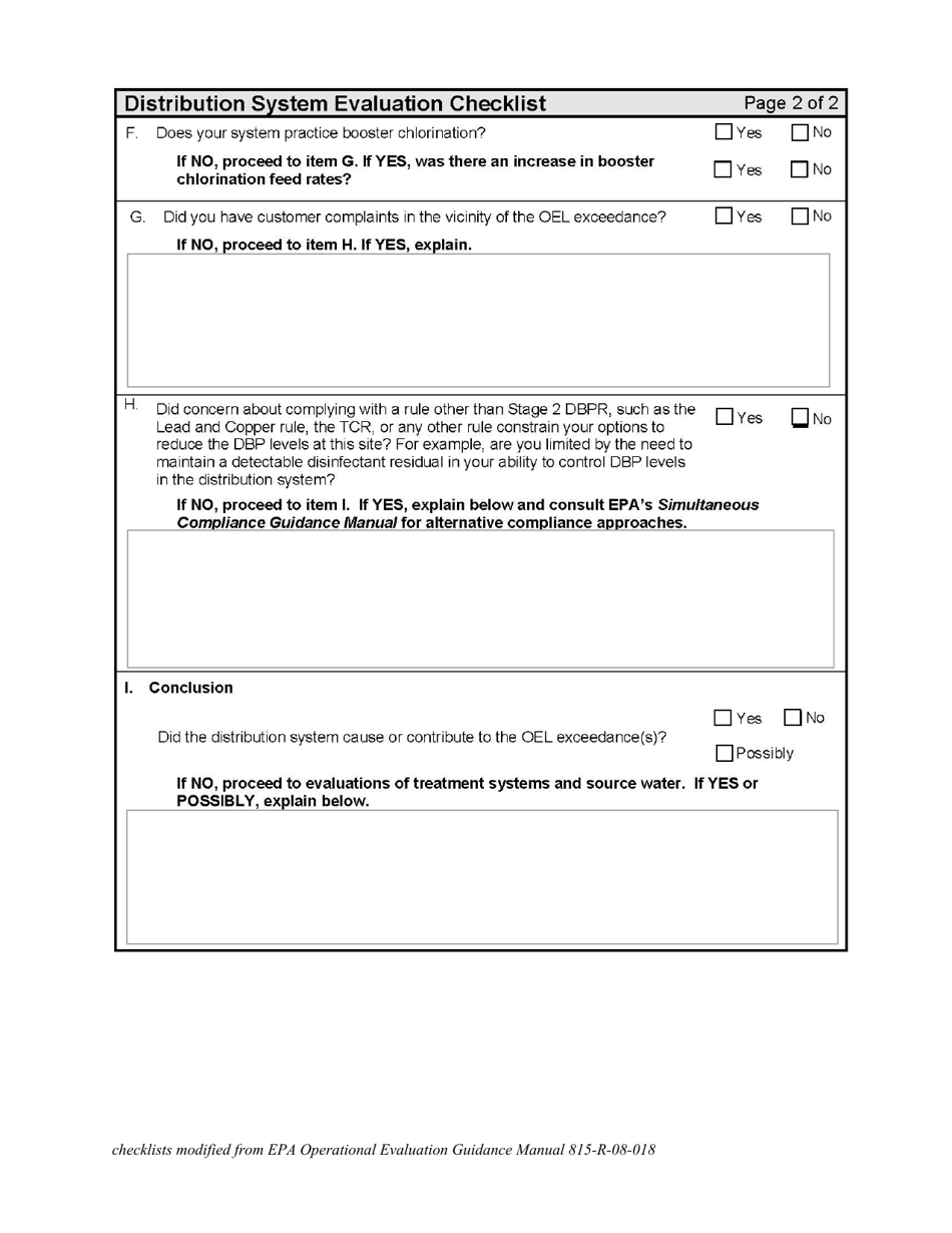 Disinfection Byproducts (Dbp) Operational Evaluation Report - Vermont, Page 9