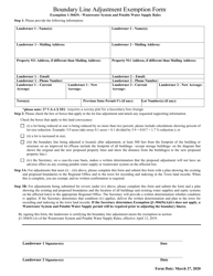 Vermont Boundary Line Adjustment Exemption Form - Fill Out, Sign Online ...