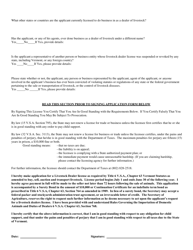 Application for Livestock Dealer License - Vermont, Page 2