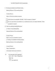 Application for Laboratory Certification - Cannabis Quality Control Program - Vermont, Page 2