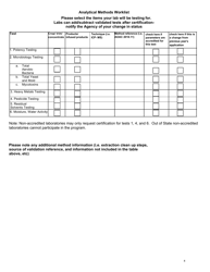 Application for Laboratory Certification - Cannabis Quality Control Program - Vermont, Page 4
