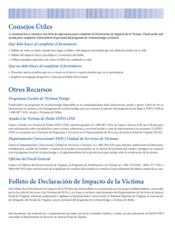 Declaracion De Impacto De La Victima - Virginia (Spanish), Page 2