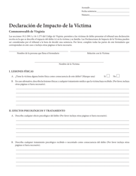 Declaracion De Impacto De La Victima - Virginia (Spanish), Page 3