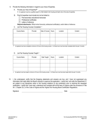 Form A463-0631INST Fair Housing Instructor Application - Virginia, Page 2
