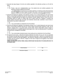 Form A492-0524ANRPT Alternative Purchase Annual Report - Common Interest Community Board - Virginia, Page 2