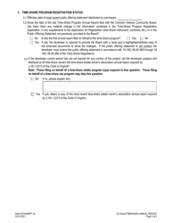 Form A492-0515ANRPT Time-Share Program Annual Report - Common Interest Community Board - Virginia, Page 3