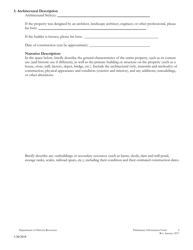 Preliminary Information Form (PIF) for Individual Properties - Virginia, Page 3