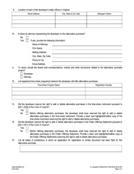 Form A492-0524REG Alternative Purchase Registration Application - Virginia, Page 2