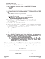 Form A492-0516ANRPT Time-Share Exchange Program Annual Report - Virginia, Page 2