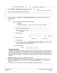 Formulario F493-02FH-COMP Formulario De Queja De Discriminacion De Vivienda De Virginia - Virginia (Spanish), Page 4