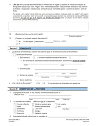 Formulario F493-02FH-COMP Formulario De Queja De Discriminacion De Vivienda De Virginia - Virginia (Spanish), Page 5