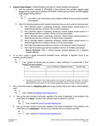 Form A506-3305LIC Asbestos Project Designer License Application - Virginia, Page 2
