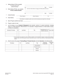 Form A506-3331ACRS Asbestos Training Program Review and Audit Application - Virginia, Page 2