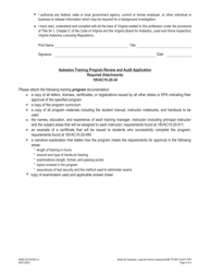 Form A506-3331ACRS Asbestos Training Program Review and Audit Application - Virginia, Page 4
