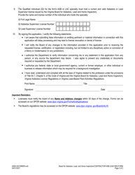 Form A506-33CONREN Contractor - Asbestos &amp; Lead License Renewal Form - Virginia, Page 2