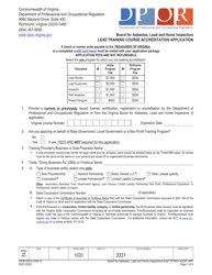 Document preview: Form A506-3331LCRS Lead Training Course Accreditation Application - Virginia