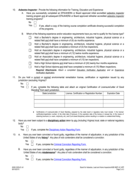 Form A506-3303LIC Asbestos Inspector License Application - Virginia, Page 2