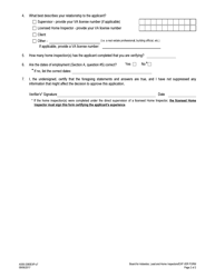 Form A506-3380EXP Home Inspector Experience Verification Form - Virginia, Page 2