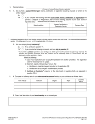Form A406-4201REG Athlete Agent Registration Application - Virginia, Page 2