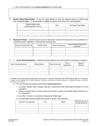 Form A406-4201REG Athlete Agent Registration Application - Virginia, Page 3