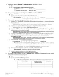 Form A450-1261_62EXLIC Esthetician/Esthetics Instructor Examination &amp; License Application - Virginia, Page 2