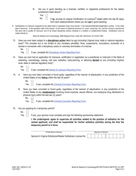Form A450-1261_62EXLIC Esthetician/Esthetics Instructor Examination &amp; License Application - Virginia, Page 3