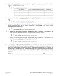 Form A450-1245LIC Body Piercer Ear Only License Application - Virginia, Page 2