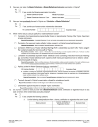 Form A450-1264_65EXLIC Master Esthetician - Master Esthetics Instructor Examination &amp; License Application - Virginia, Page 2