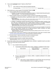 Form A450-1241EXLIC Body Piercer Examination &amp; License Application - Virginia, Page 2